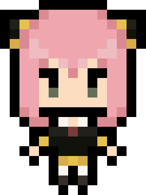 Pixel art Anya Forger para Hama Beads