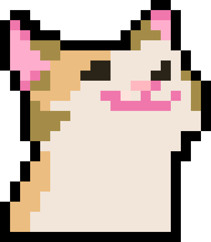 Template de pixel art Gato sorrindo 26x26 para Hama Beads e Perler Beads