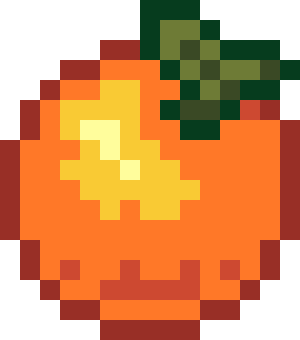 Template de pixel art Laranja 23x23 para Hama Beads e Perler Beads