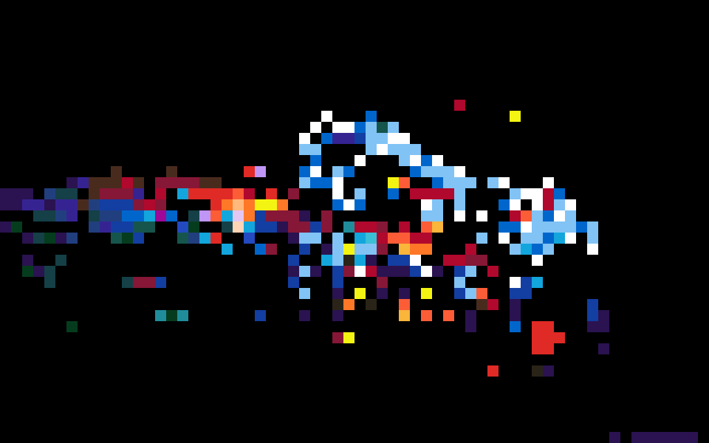 Template de pixel art [OC] Graceful Defeat 64x40 para Hama Beads e Perler Beads