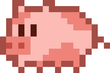 Pixel art porco para Hama Beads